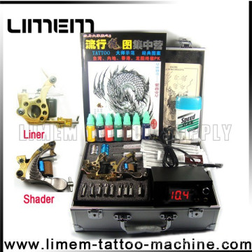 O jogo quente o mais novo profissional da tatuagem da venda, máquina da tatuagem ajusta-se com dois injetores